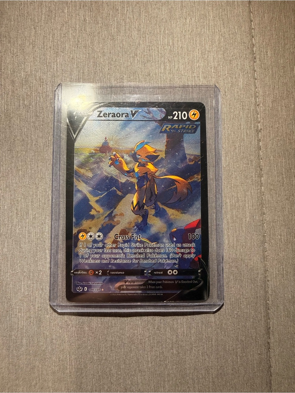 Pokemon Zeraora V Trading Card